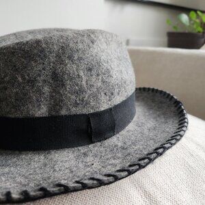 Made in Italy ba&sh "Samy" Grey Wool Felt Fedora Hat – Small Fit